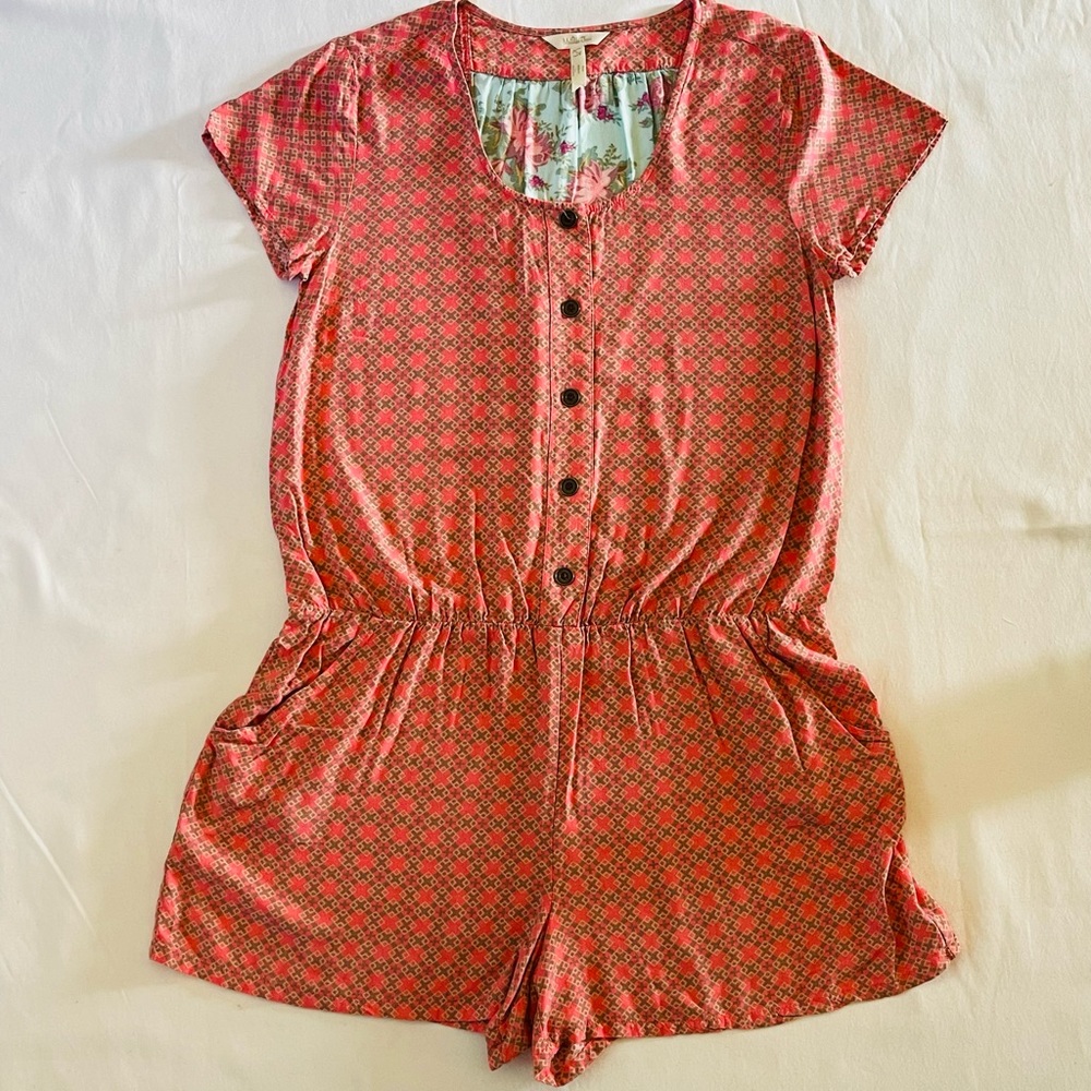 Matilda Jane Pink Solstice Romper Size Lg